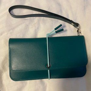 CUSTOM Leather Knot Wallet by Marieke Jacobs (Etsy) fits passport/wristlet strap